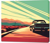 Obraz 100x90cm Droga przez Pustynię