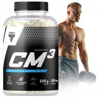 KREATYNA TREC CM3 180 kaps. SILNY JABŁCZAN KREATYNY MOCNY T-C-M SIŁA MASA