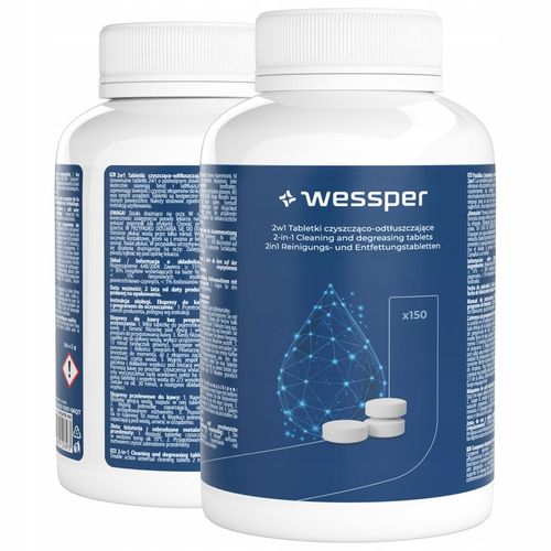 Tabletki do czyszczenia ekspresu i odtłuszczania Wessper 2w1 - 150 na Arena.pl