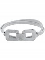 Pasek damski sprężynka 2 prostokąty kolor srebrny