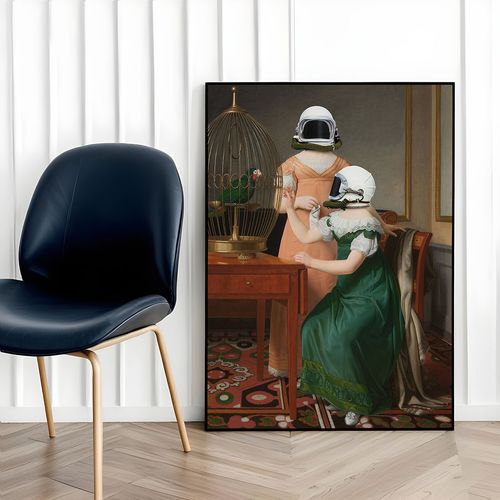 Plakat kosmos pop art 21x30 cm w czarnej ramie na Arena.pl