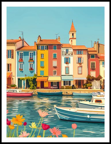 Plakat 60x80cm Wielobarwne Nadbrzeże na Arena.pl