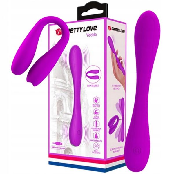 Zginany Wibrator Podwójny Punkt G Łechtaczka 17Cm zdjęcie 1