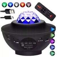 Projektor Gwiazd LED z BLUETOOTH Pilotem do pokoju dziecka RGB Lampka Nocna