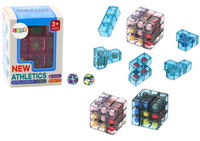 Klocki Logiczne Puzzle Układanka Kostka Gra Różowa