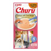 inaba cat churu salmon with tuna - kremowy przysmak dla kota 4x14g