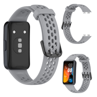 Pasek do Huawei Band 8 9 10 silikonowy bransoleta opaska na zegarek szary