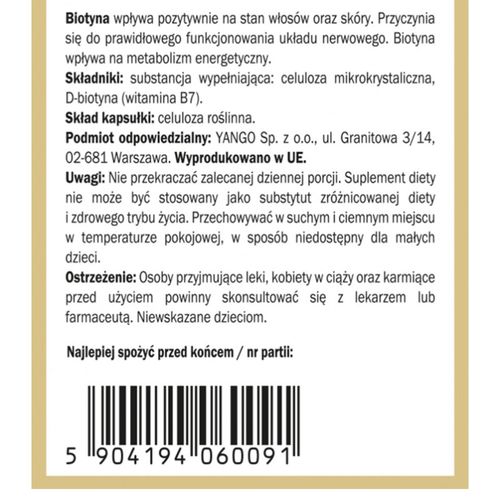 Yango BIOTYNA 90 kapsułek na Arena.pl