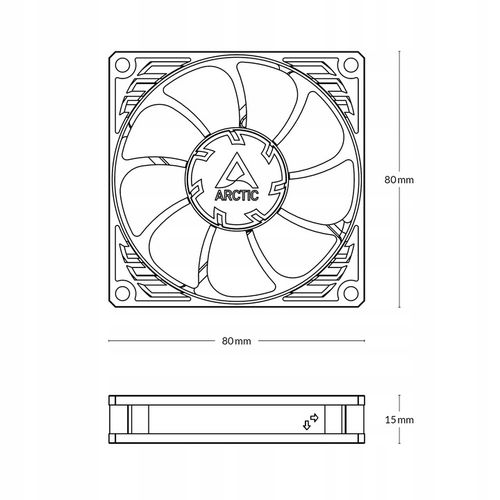 ARCTIC P8 SLIM PWM PST wentylator do obudowy 8cm, 80x80mm na Arena.pl