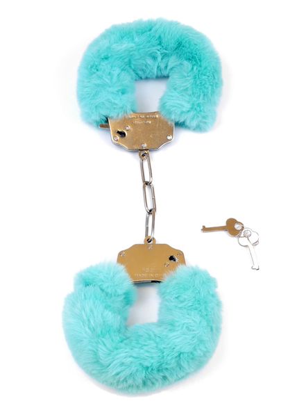 Kajdanki Fetish B - Series- Furry Cuffs Blue zdjęcie 2