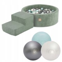 Piankowy Plac Zabaw Mini dla Dzieci Misioo Zielony Tor Przeszkód Sztruks