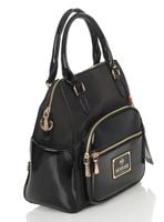 Monnari Czarna torebka listonoszka KUFEREK do ręki i plecak w jednym 3w1