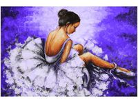 OBRAZ BALETNICA GRANATOWYM TLE