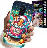 ETUI DO SAMSUNG A6 2018 - RENIFER Z PIERNIKIEM MERRY CHRISTMAS