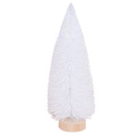 CHOINKA SZTUCZNA NA PNIU Z BROKATEM 15cm BIAŁA do stroika szopki