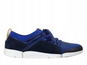 Clarks Półbuty damskie - Tri Amelia Edge - rozmiar 35,5 - granatowy nubuk