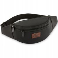 Czarna nerka damska męska saszetka duża na pasku biodrówka sportowa ZAGATTO