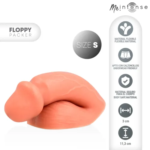 mr intense floppy packer s - anatomiczny model silikonowy, beżowy na Arena.pl