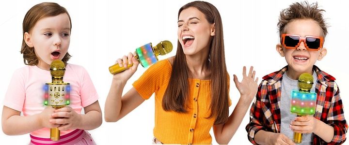 MIKROFON KARAOKE GŁOŚNY Z LAMPKAMI LED DMX ECHO zdjęcie 9