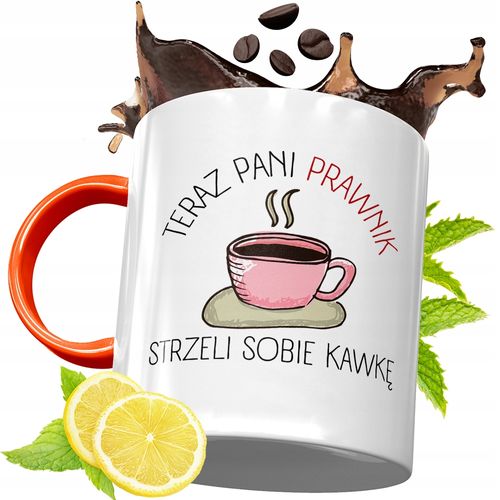 Kubek Pomarańczowy Dla Prawnika Prezent Z Nadrukiem Ze Zdjęciem na Arena.pl