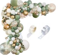 Girlanda balonowa Oliwkowa Zielona Złota 119szt Komunia Święta Chrzest