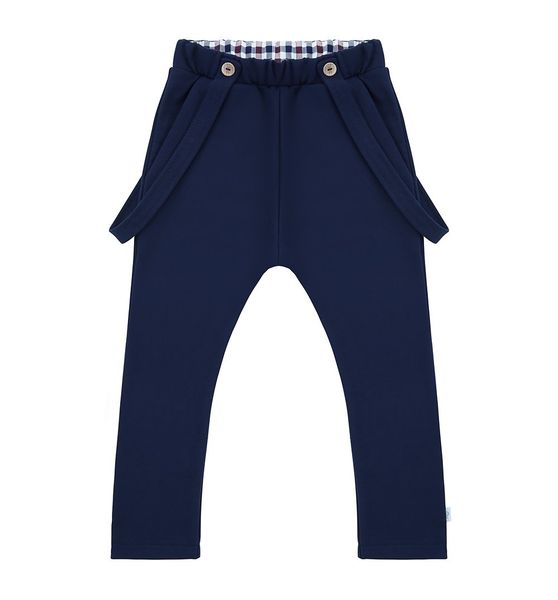 Spodnie z szelkami, granatowe 98 zdjęcie 1