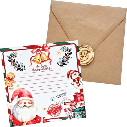 List do Świętego Mikołaja dla dzieci Adwent z pieczęcią na Arena.pl