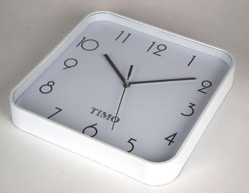 ZEGAR ŚCIENNY 24 cm BIAŁY (T53) - biały na Arena.pl