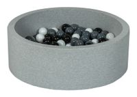 Suchy basen dla dziecka z piłeczkami 150szt (czarny, biały, szary)