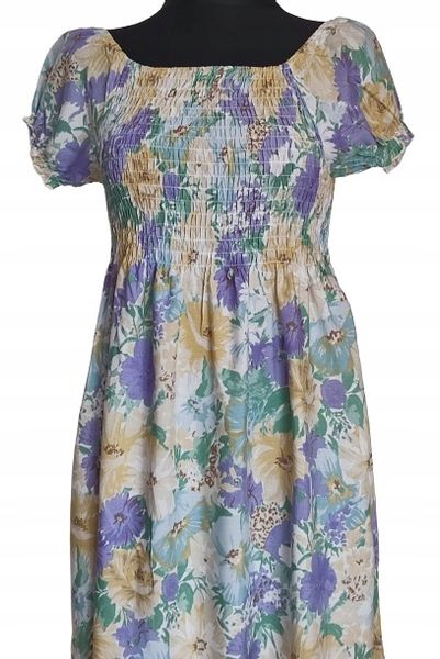 Sukienka suknia damska długa maxi w kwiaty uni zdjęcie 3