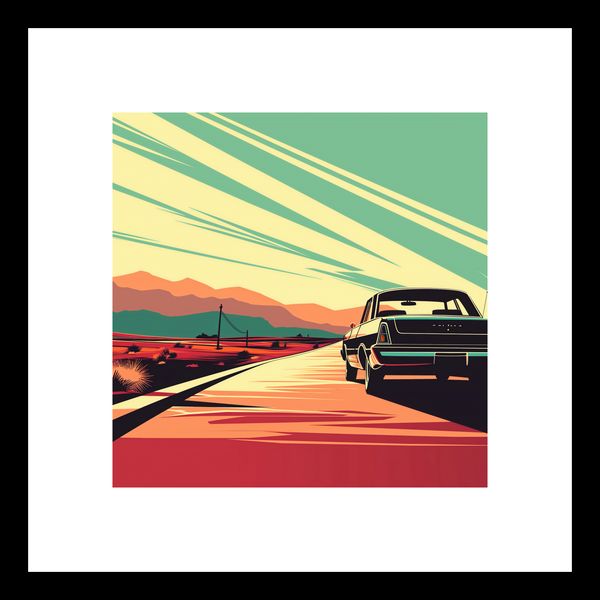 Plakat 20x20cm Droga przez Pustynię zdjęcie 3