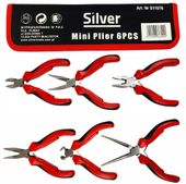 Szczypce kombinerki mini zestaw 6 szt. precyzyjne 125 mm SilverTools