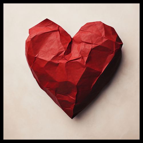 Plakat 40x40cm Kreślone Serce na Arena.pl