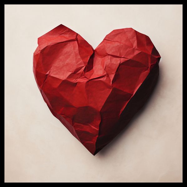 Plakat 40x40cm Kreślone Serce zdjęcie 2