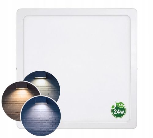 Panel LED plafon natynkowy 24W PREMIUM EMC na Arena.pl