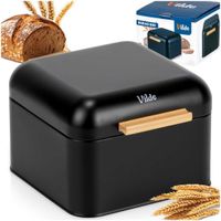 mini chlebak stalowy pojemnik na pieczywo 229307 czarny