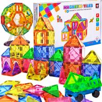 Duże Klocki Magnetyczne Kafelki Zestaw 70 El Rainbow Magnetic Tiles