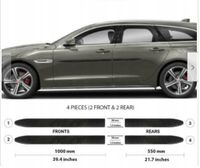 Jaguar XF Kombi 2016+ Listwy CZARNE Boczne Drzwi