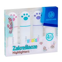 ZAKREŚLACZE Z ŁAPKAMI ANIMALS 4KOL PASTELOWE ASTRAPEN HIT!!!