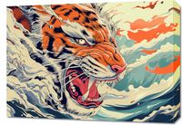 Obraz 70x50cm Tygrys Na Fali