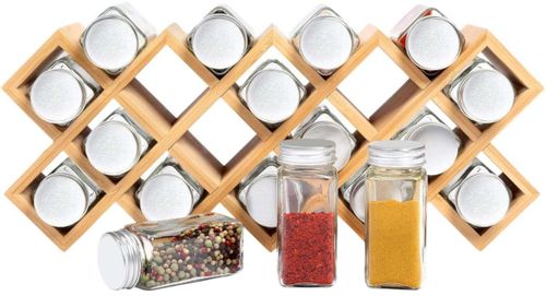 Stojak bambusowy na przyprawy KOCHEN 18 słoików na Arena.pl