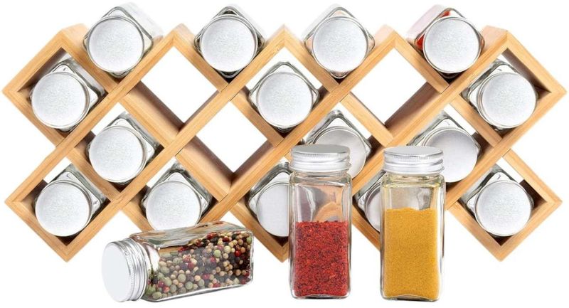 Stojak bambusowy na przyprawy KOCHEN 18 słoików zdjęcie 6