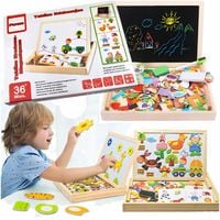 TABLICA EDUKACYJNA MAGNETYCZNA DREWNIANA KREDOWA WIELOFUNKCYJNA DLA DZIECI
