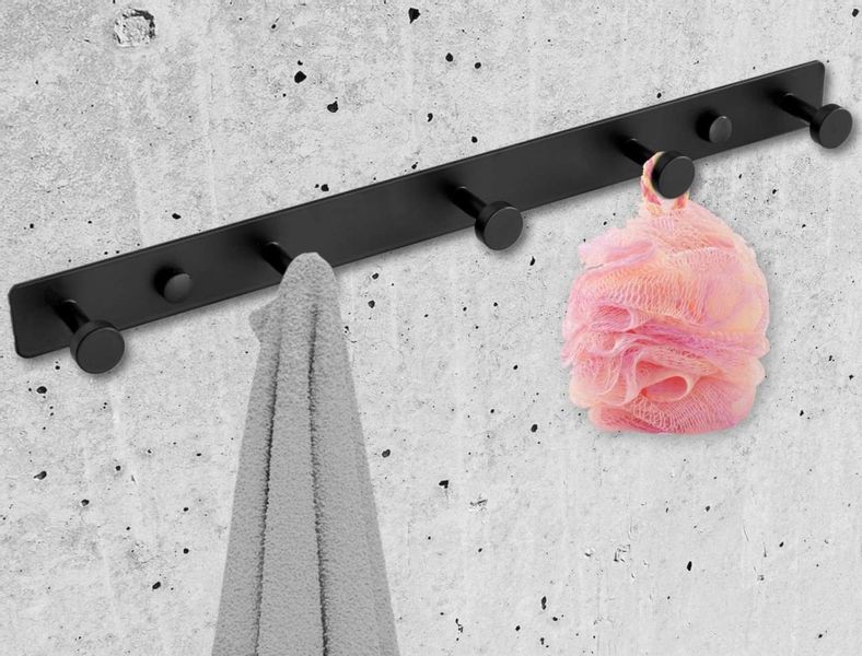 Wieszak metalowy loftowy Tanger czarny zdjęcie 3