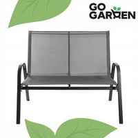 MEBLE OGRODOWE ZESTAW KOMPLET METALOWE 2x KRZESŁO SOFA STOLIK TARAS BALKON