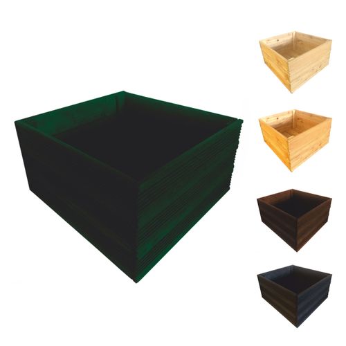 be4nature Doniczka kwadratowa modrzewiowa Zielona 50 x 53 cm na Arena.pl