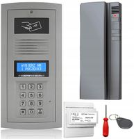 Domofon w zestawie Elfon OP-255R-P Natynkowy Furtka 1x Unifon Szary Brelok