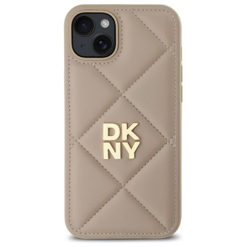 dkny dkhcp15mpqdsle iphone 15 plus 6.7  beżowy/beige quilted stack logo na Arena.pl