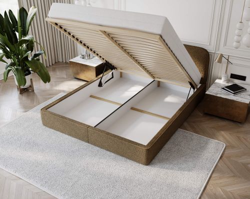 Łóżko tapicerowane Nello 180x200 Brązowe na Arena.pl