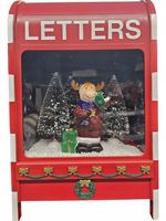 Świąteczna skrzynka pocztowa na listy do Mikołaja światło dwięk